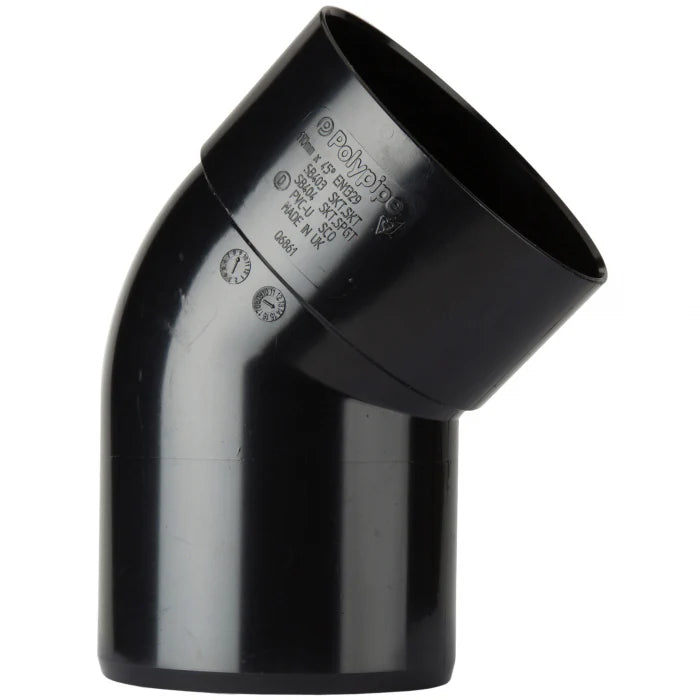 FloPlast WS76 32mm Black ABS 135° Conv.bend