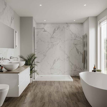 Multipanel Linda Barker Calacatta Marble Unlipped Wall Panel - 2400 x 1200 x 11mm