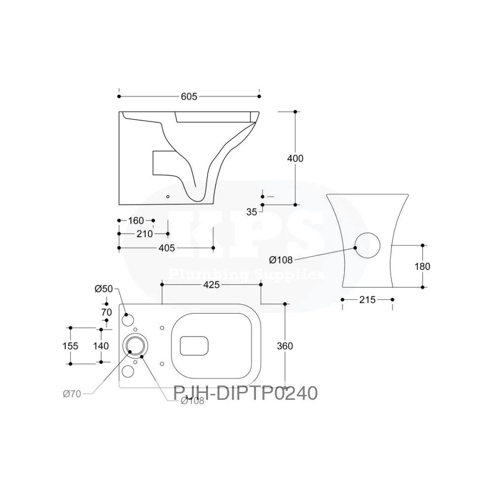 Cedarwood C/C F/Shroud WC & Slim S/C Seat Bathroom Brands