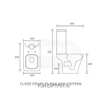 Cedarwood C/C Open BK WC & Slim S/C Seat Bathroom Brands