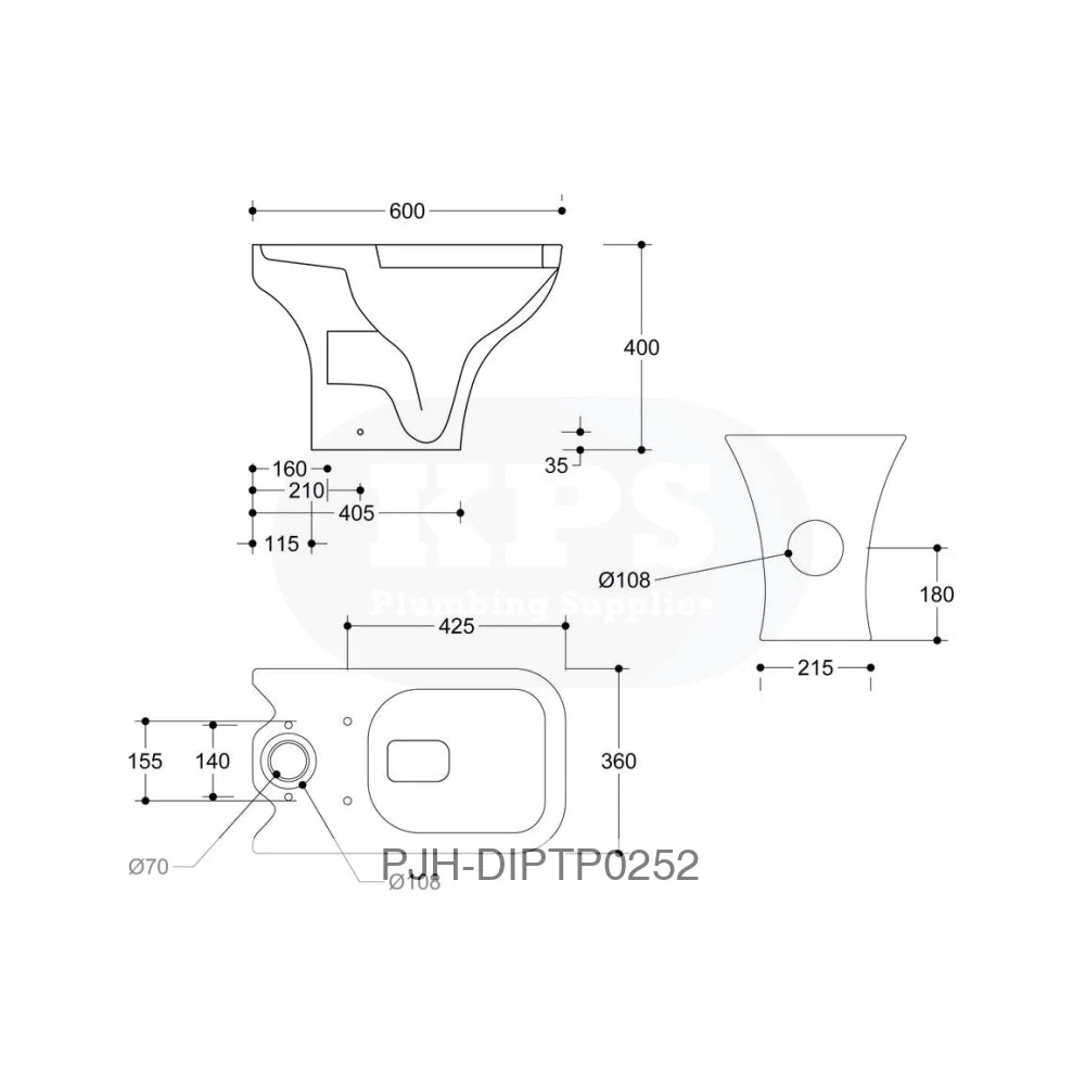 Cedarwood C/C Open Bk Wc&W.Over S/C Seat Bathroom Brands