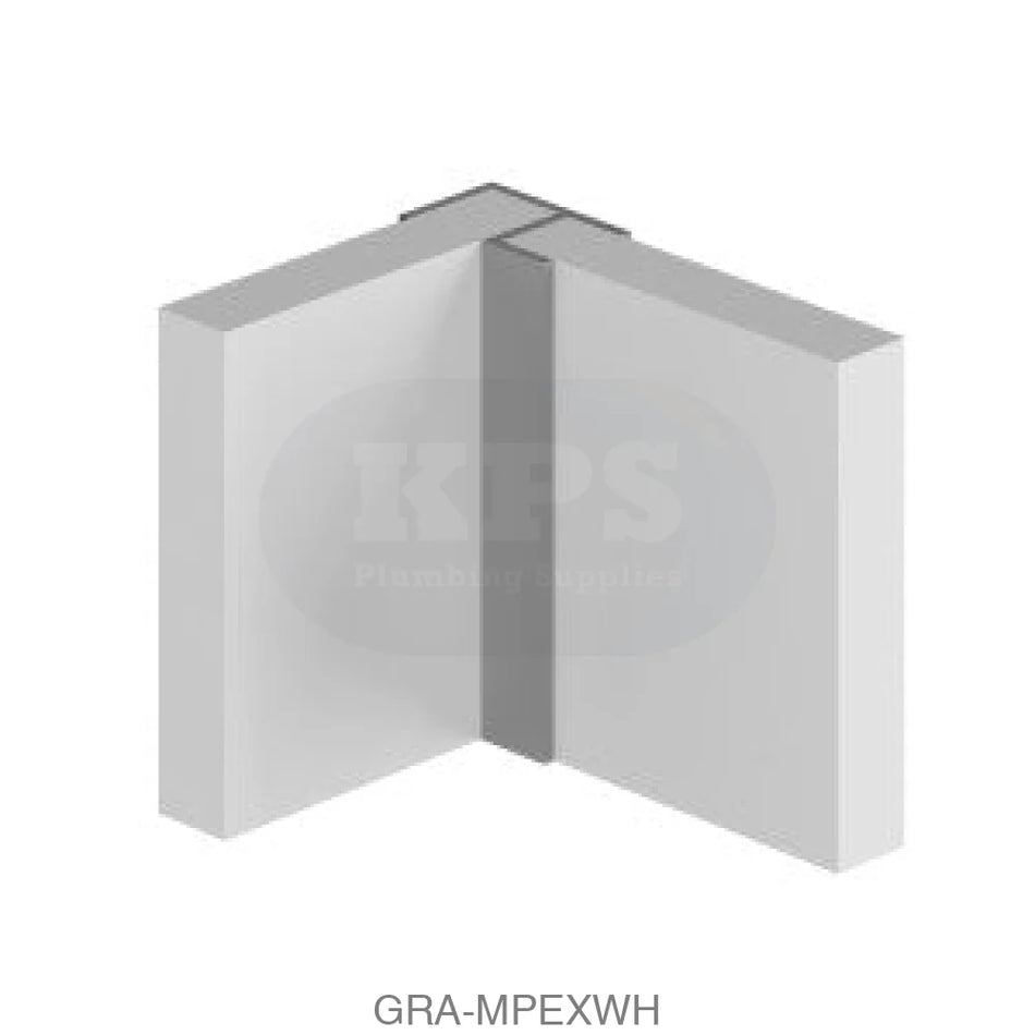 CLASSIC - Type 100 - Flush Corner - Aluminium Extrusion - White - 2450mm Long Accessories