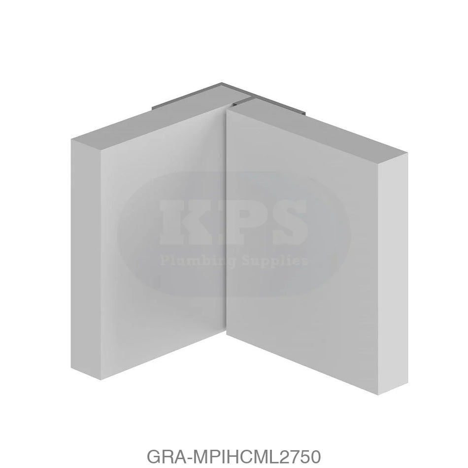 Classic Type 101-Invisible Int Corner - Mill Finish - 2750mm Long Wall Panels