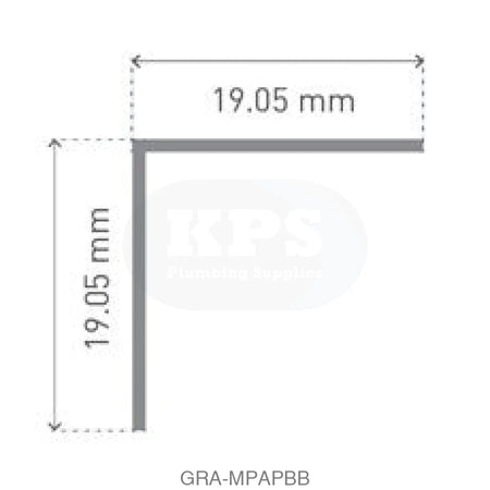 CLASSIC - Type 102 - Angle Profile - Aluminium Extrusion - Brushed Brass - 2450mm Long Accessories