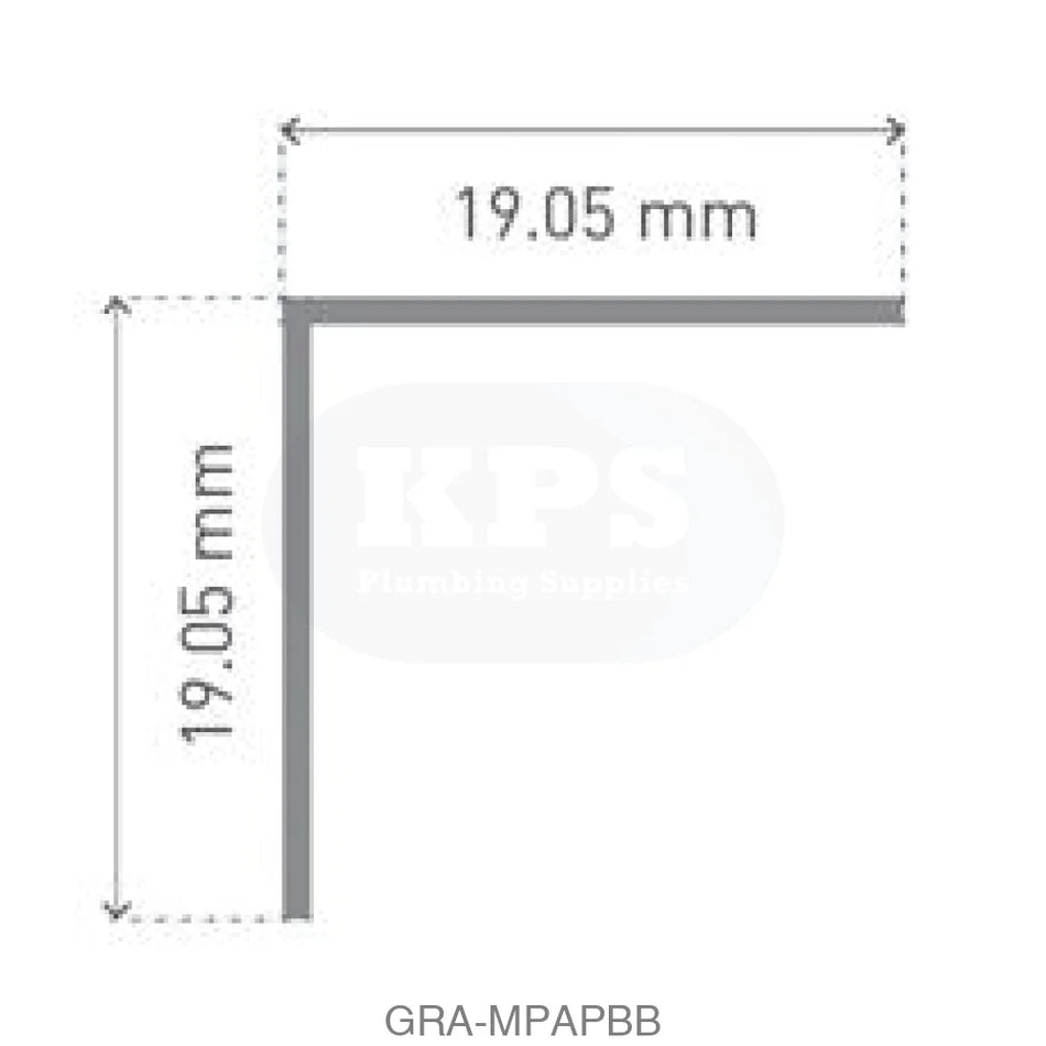 CLASSIC - Type 102 - Angle Profile - Aluminium Extrusion - Brushed Brass - 2450mm Long Accessories