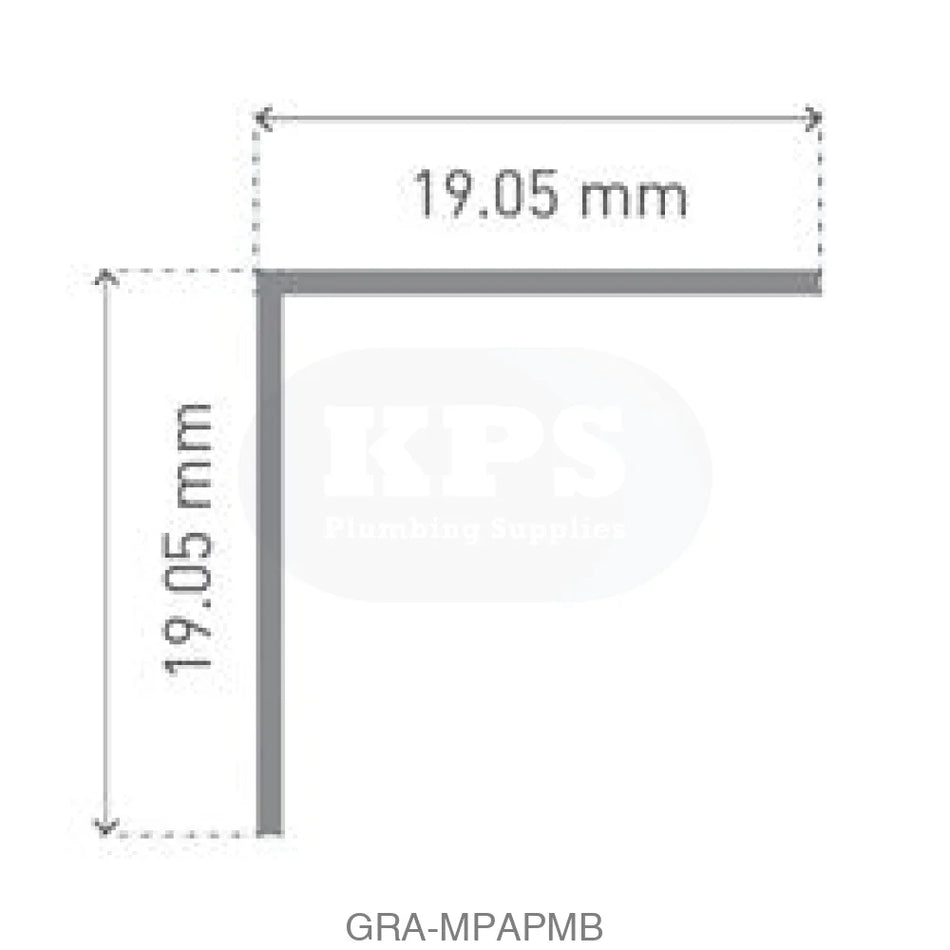 CLASSIC - Type 102 - Angle Profile - Aluminium Extrusion - Matt Black - 2450mm Long Accessories
