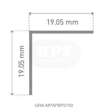Classic Type 102-Angle Profile - Bright Polished - 2750mm Long Wall Panels