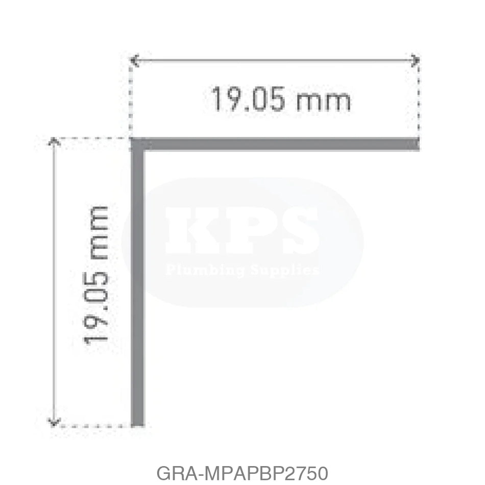 Classic Type 102-Angle Profile - Bright Polished - 2750mm Long Wall Panels