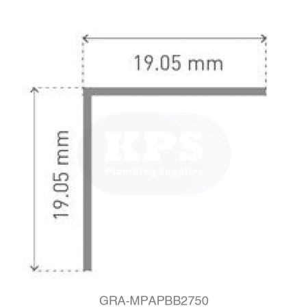 Classic Type 102-Angle Profile - Brushed Brass - 2750mm Long Wall Panels