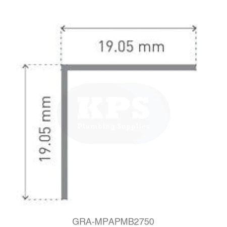 Classic Type 102-Angle Profile - Matt Black - 2750mm Long Wall Panels