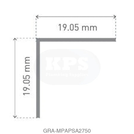 Classic Type 102-Angle Profile - Satin Anodised - 2750mm Long Wall Panels