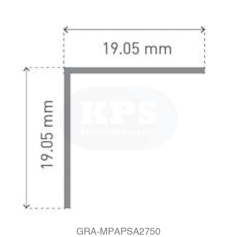 Classic Type 102-Angle Profile - Satin Anodised - 2750mm Long Wall Panels