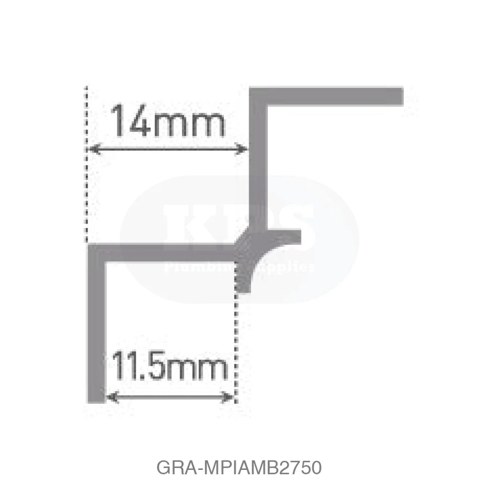 Classic Type A-Internal Corner - Matt Black - 2750mm Long Wall Panels