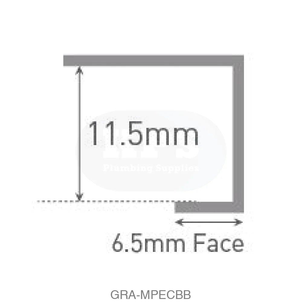 CLASSIC - Type C - End Cap - Aluminium Extrusion - Brushed Brass - 2450mm Long Accessories