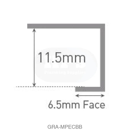 CLASSIC - Type C - End Cap - Aluminium Extrusion - Brushed Brass - 2450mm Long Accessories