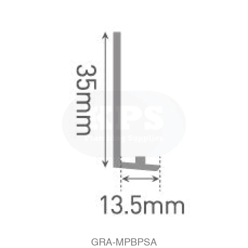 CLASSIC - Type X - Wet Floor Base - Aluminium Extrusion - Satin Anodised - 2450mm Long Accessories