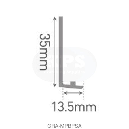 CLASSIC - Type X - Wet Floor Base - Aluminium Extrusion - Satin Anodised - 2450mm Long Accessories