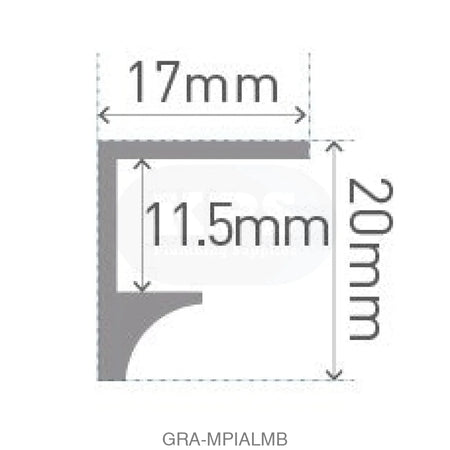CLASSIC - Type Y - Last Panel - Aluminium Extrusion - Matt Black - 2450mm Long Accessories