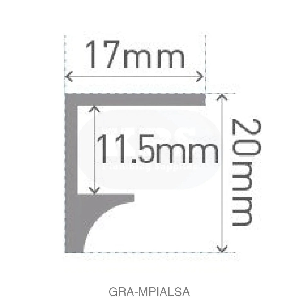 CLASSIC - Type Y - Last Panel - Aluminium Extrusion - Satin Anodised - 2450mm Long Accessories