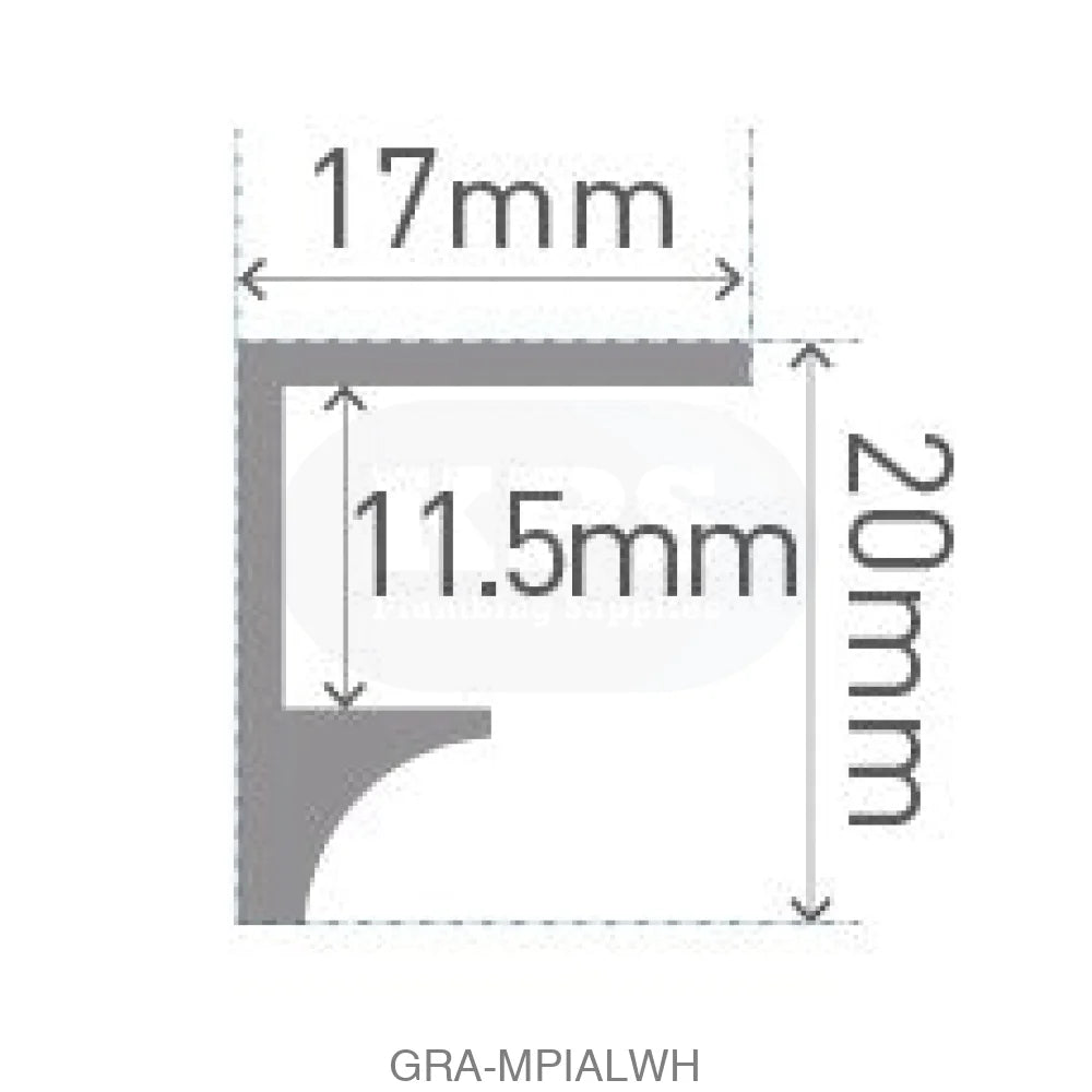 CLASSIC - Type Y - Last Panel - Aluminium Extrusion - White - 2450mm Long Accessories