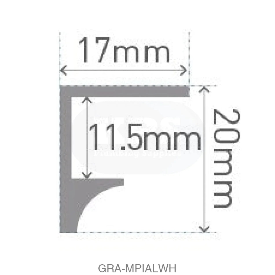 CLASSIC - Type Y - Last Panel - Aluminium Extrusion - White - 2450mm Long Accessories