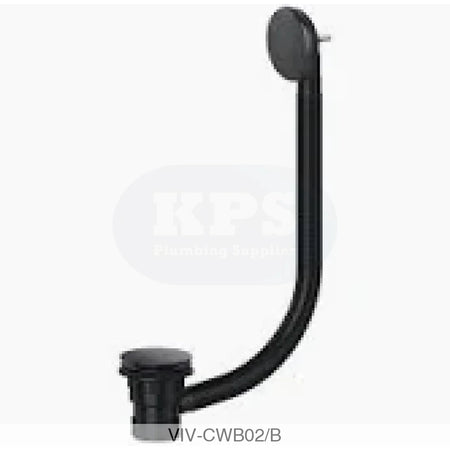 Clicker Combination Bath Waste (Matt Black) Plumbing Spares