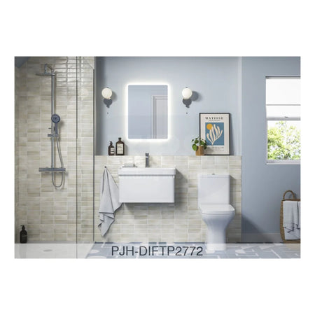 Cosmos 500 Wall Unit 1Drw & Basin – Matt White Bathroom Brands