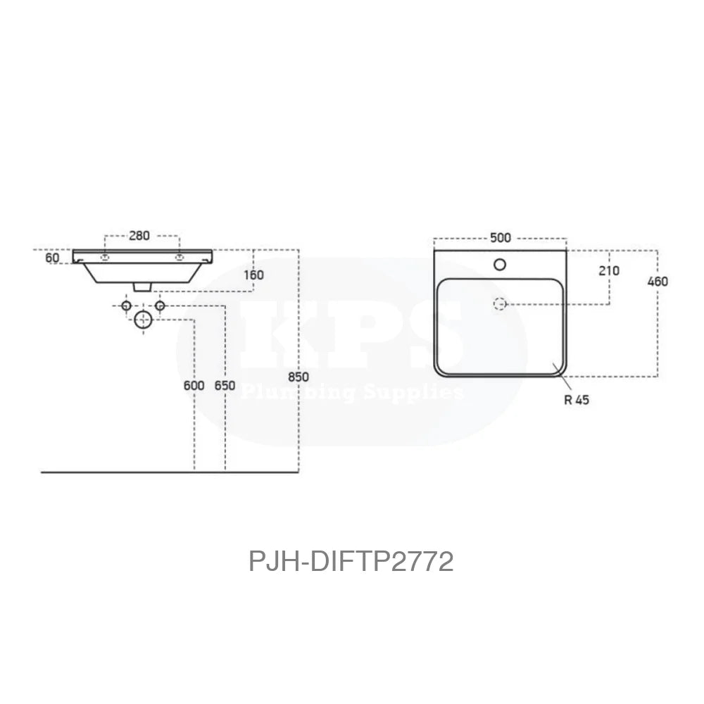 Cosmos 500 Wall Unit 1Drw & Basin – Matt White Bathroom Brands