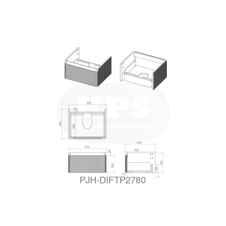 Cosmos 600 Wall Unit 1Drw & Basin – Matt Latte Bathroom Brands