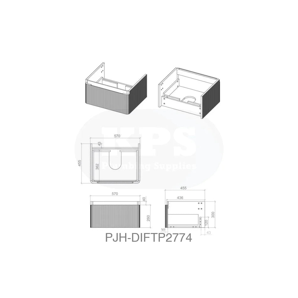 Cosmos 600 Wall Unit 1Drw & Basin – Matt White Bathroom Brands