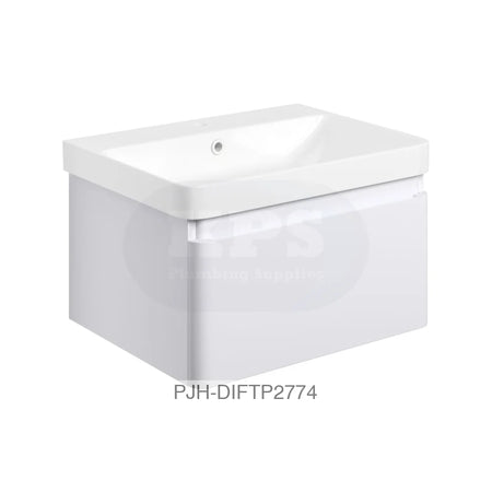Cosmos 600 Wall Unit 1Drw & Basin – Matt White Bathroom Brands