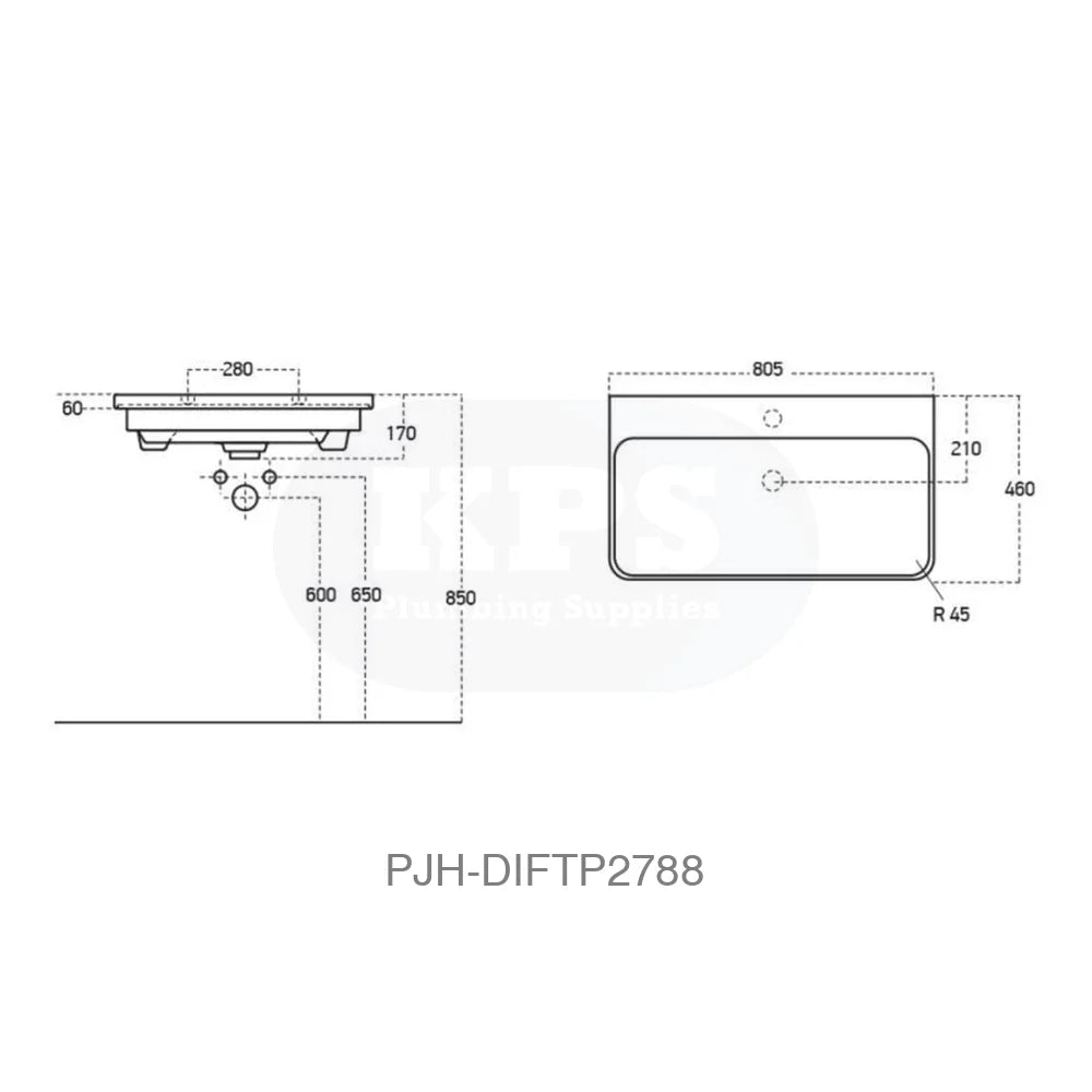 Cosmos 800 Wall Unit 1Drw & Basin – Matt Black Bathroom Brands
