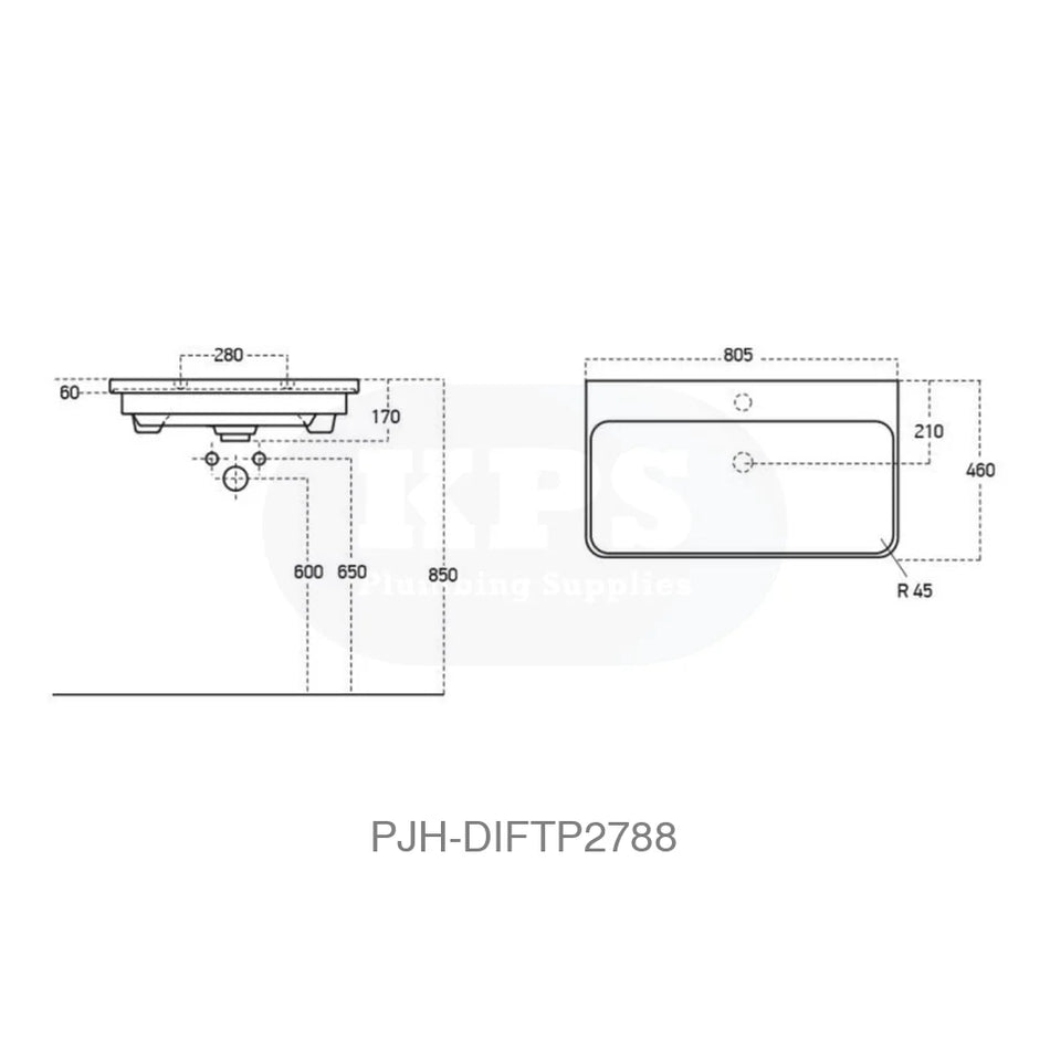 Cosmos 800 Wall Unit 1Drw & Basin – Matt Black Bathroom Brands