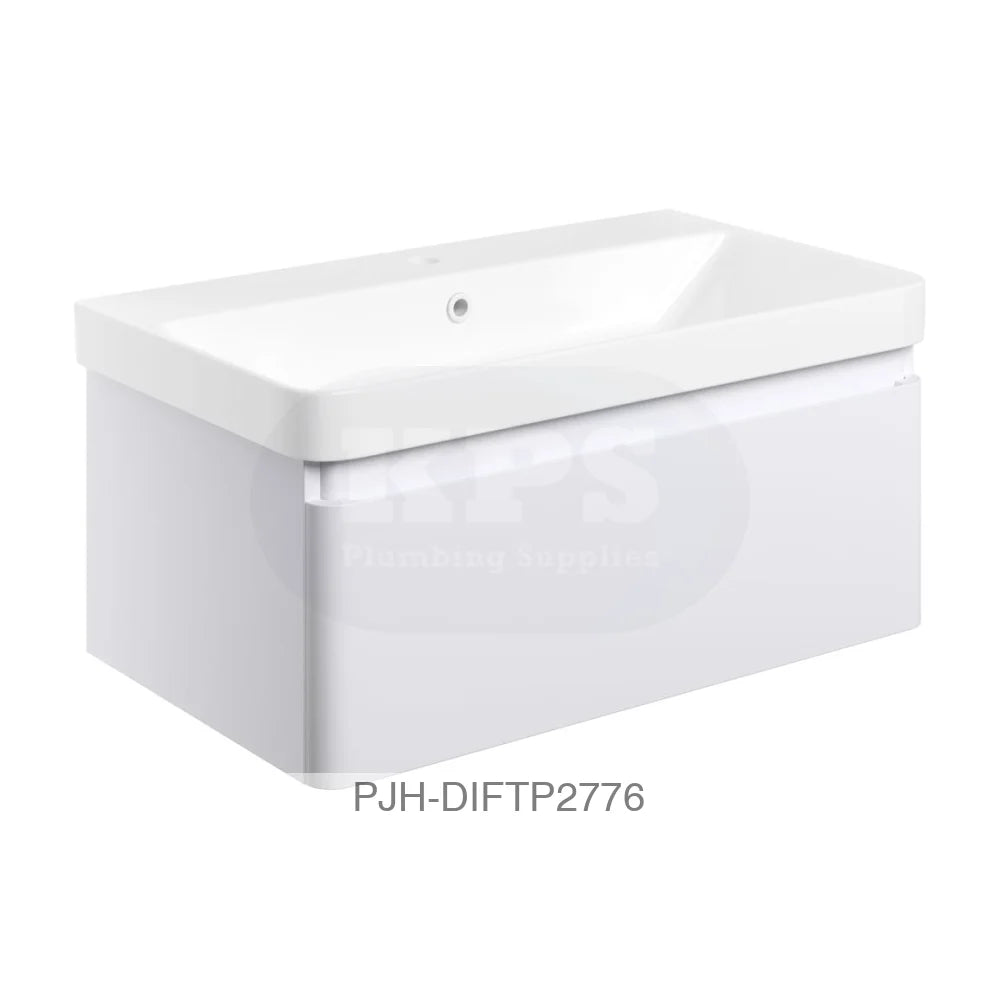 Cosmos 800 Wall Unit 1Drw & Basin – Matt White Bathroom Brands