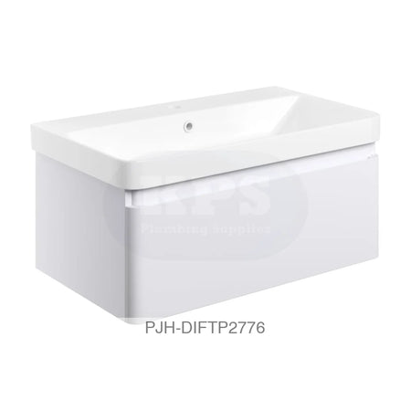 Cosmos 800 Wall Unit 1Drw & Basin – Matt White Bathroom Brands