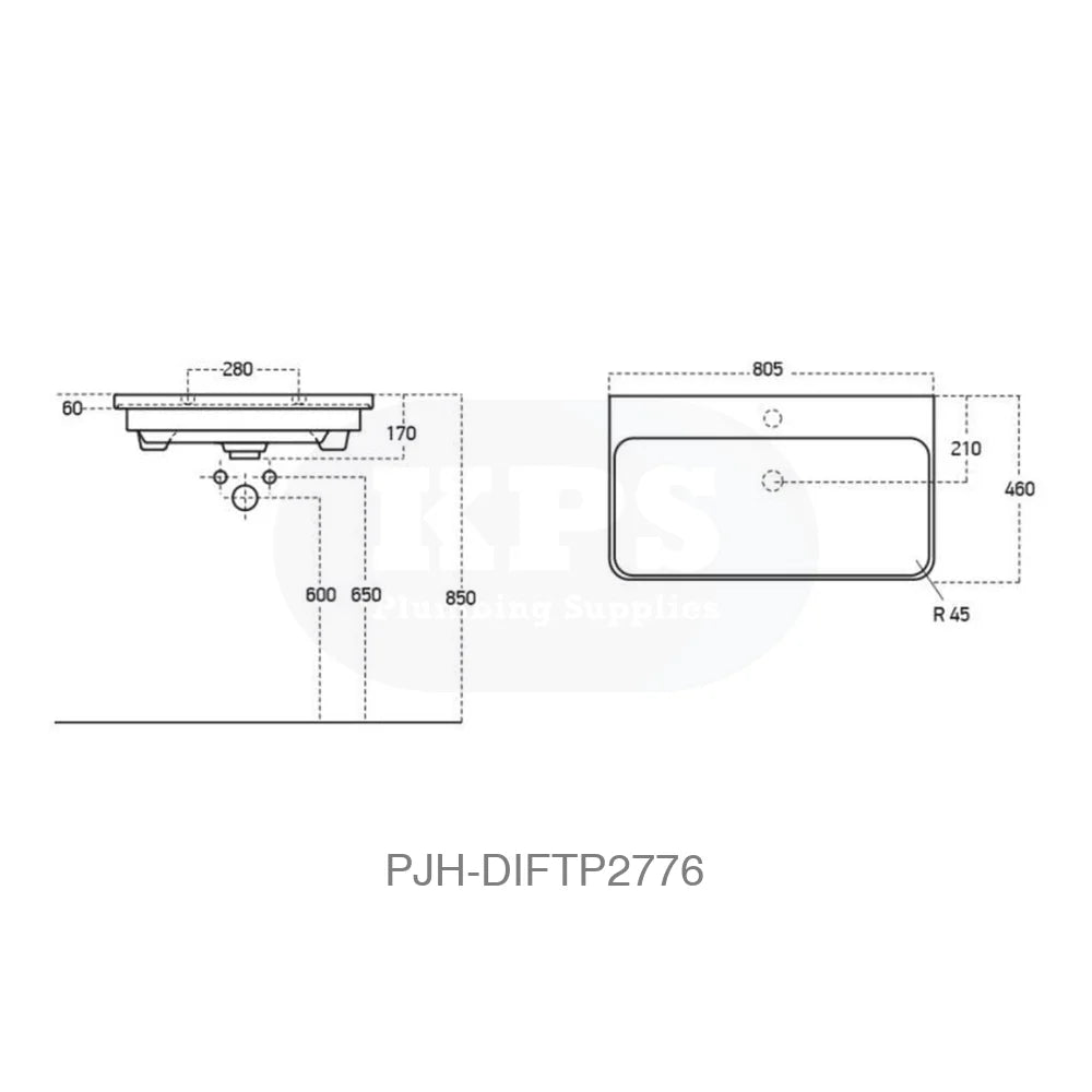 Cosmos 800 Wall Unit 1Drw & Basin – Matt White Bathroom Brands