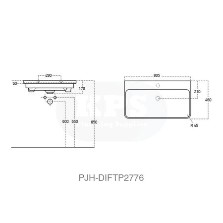 Cosmos 800 Wall Unit 1Drw & Basin – Matt White Bathroom Brands