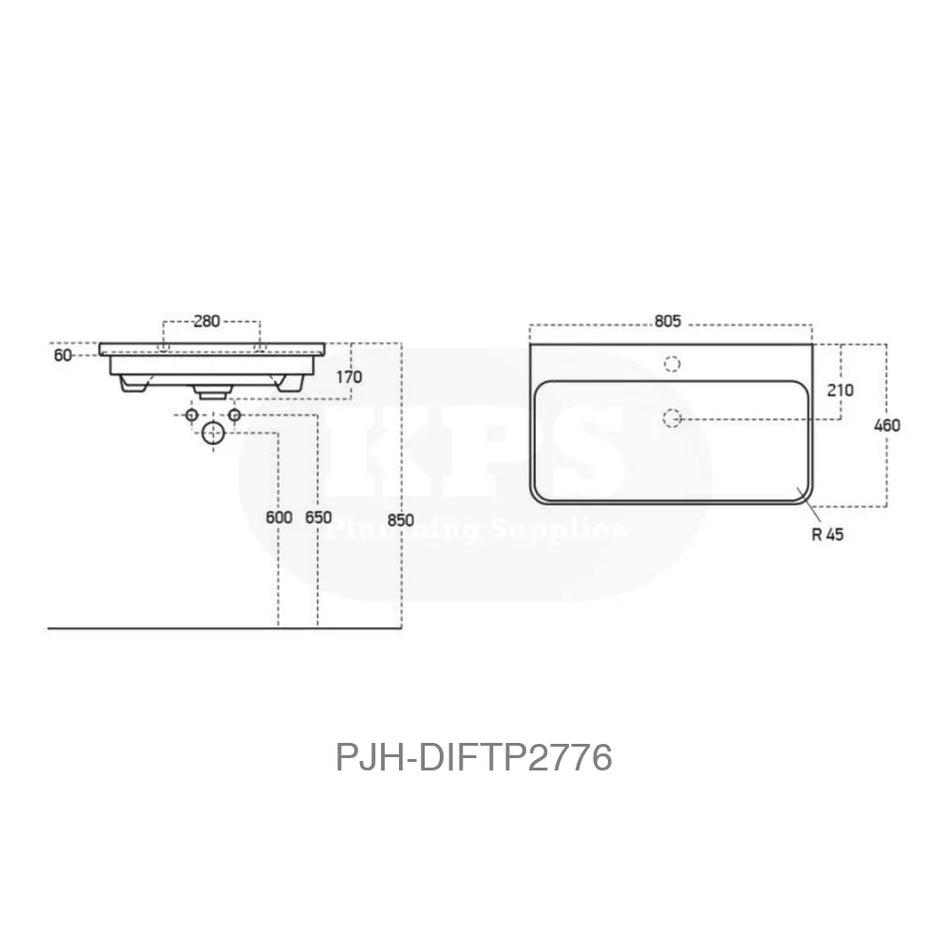 Cosmos 800 Wall Unit 1Drw & Basin – Matt White Bathroom Brands