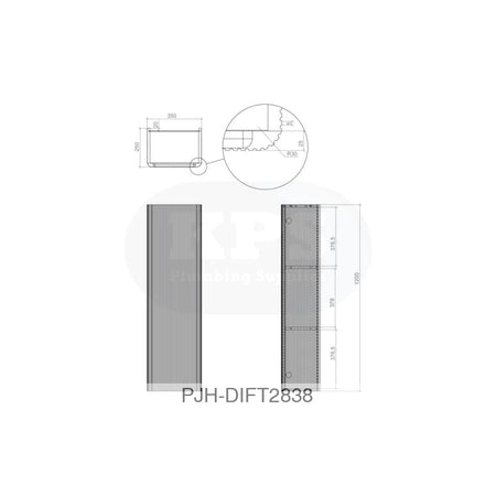 Cosmos Wall Midi Unit 1 Door M/Black Bathroom Brands