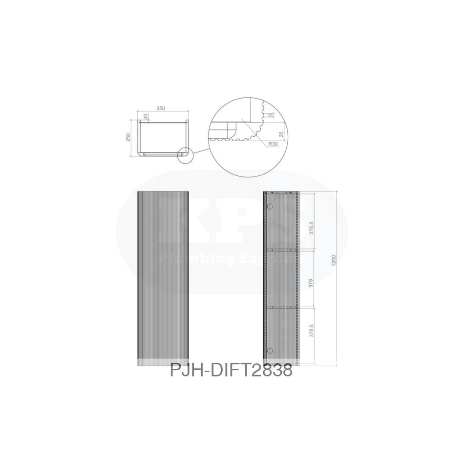 Cosmos Wall Midi Unit 1 Door M/Black Bathroom Brands