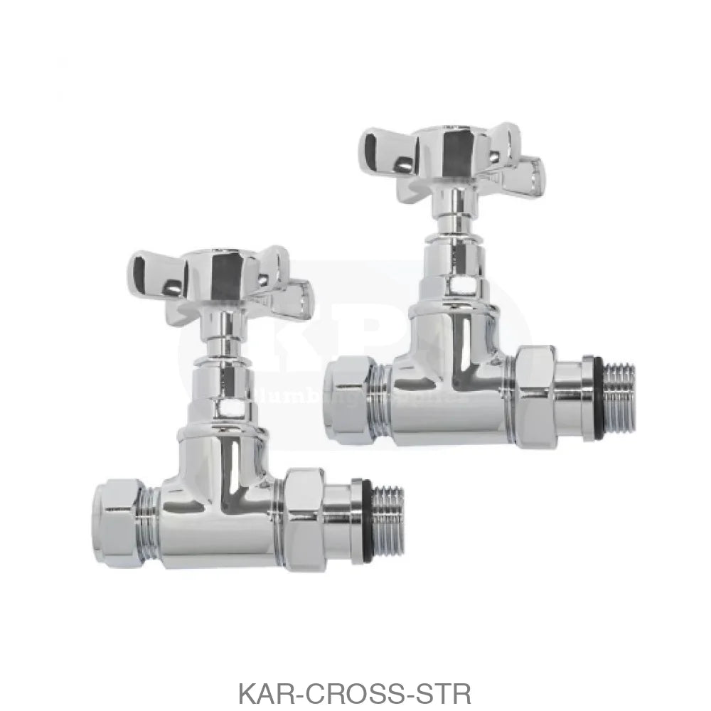 Cross Head Rad Valve Straight (Pair) Radiator Valves