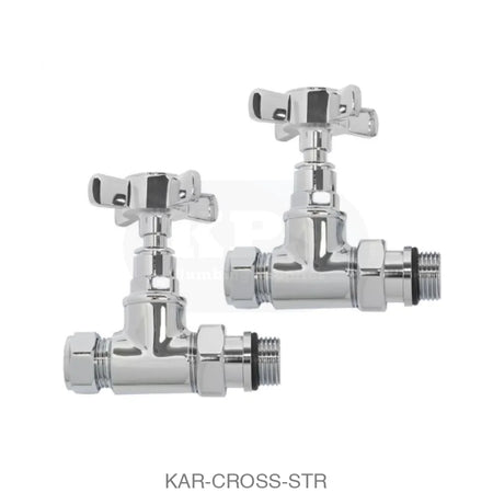 Cross Head Rad Valve Straight (Pair) Radiator Valves