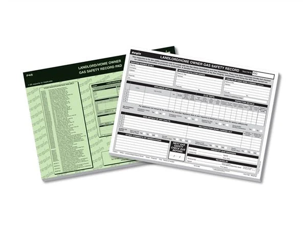 Regin Gas Safety Record Pad
