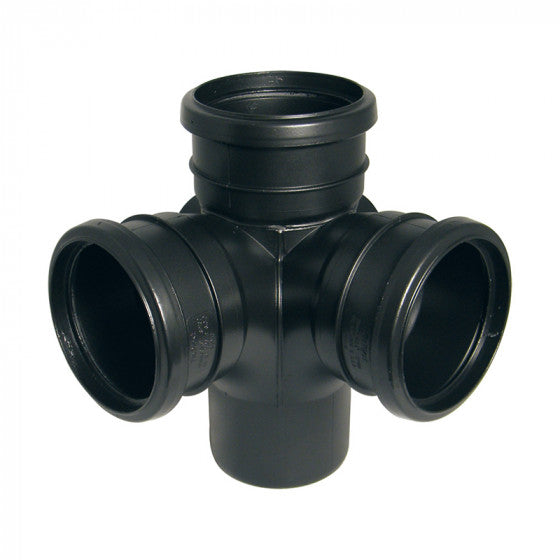 FloPlast SP232 Corner Branch 110mm Black 92.5°