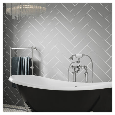 Tile Panel - Dust Grey (0732) - Hydro-Lock T&G - Herringbone - 2400 x 598 x 11mm - FSC Mix 70%