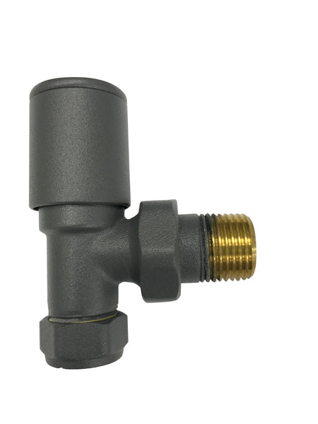Kartell ANTH-STR Straight Radiator Valve Pair - 15mm - Anthracite