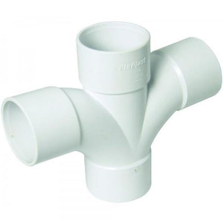 FloPlast WS58 40mm White ABS 92.5° Cross Tee