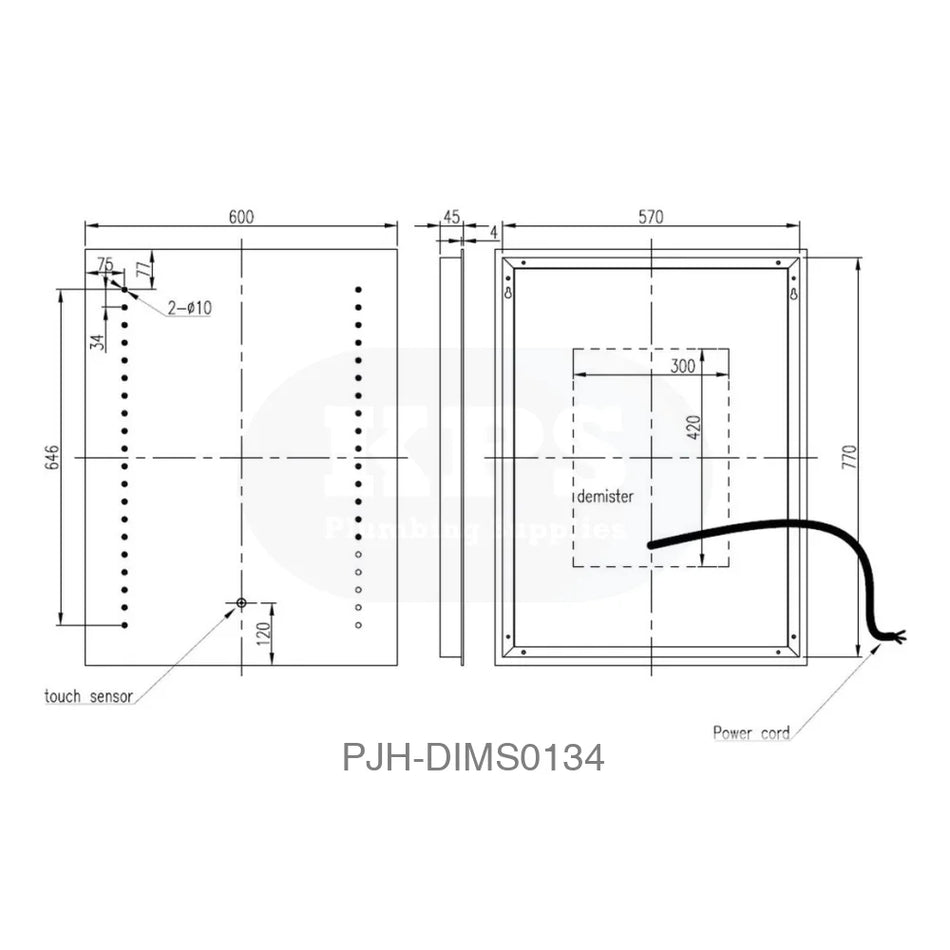 Dottie Mirror 600 LED Bathroom Brands
