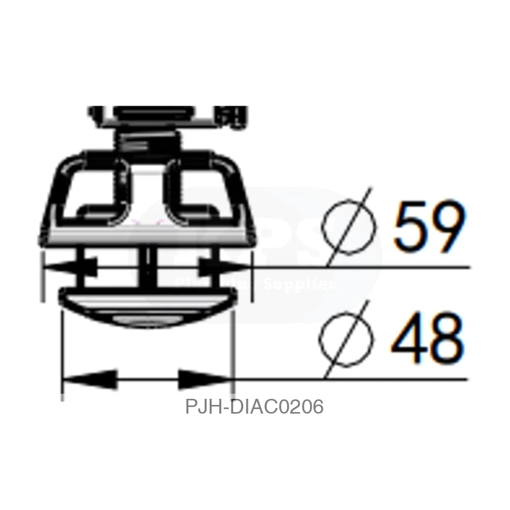 Dual Push Button Cover (Cable) - Black Bathroom Brands