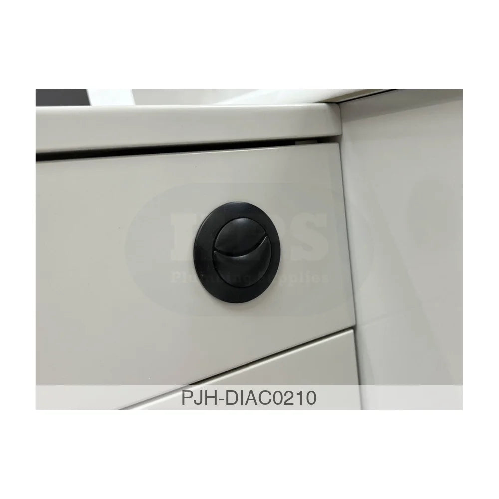 Dual Push Button Cover (Rod) - Black Bathroom Brands